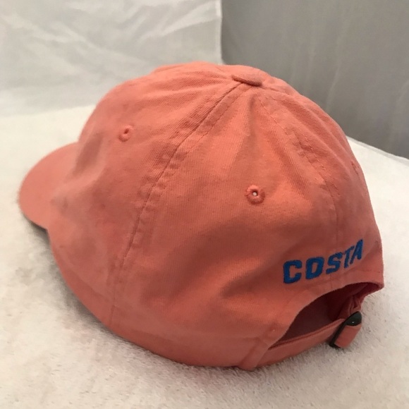Costa "C" for Costa Rica Adjustable Light Orange Cotton Travel Baseball Cap - Picture 5 of 14
